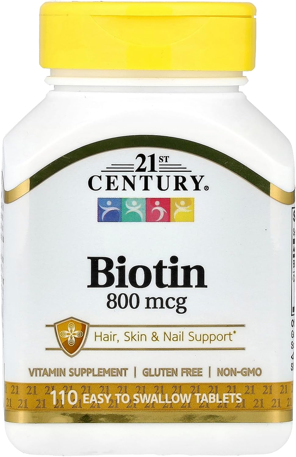 21st Century Biotin - 800mcg - 110 Easy Swallow Tablets