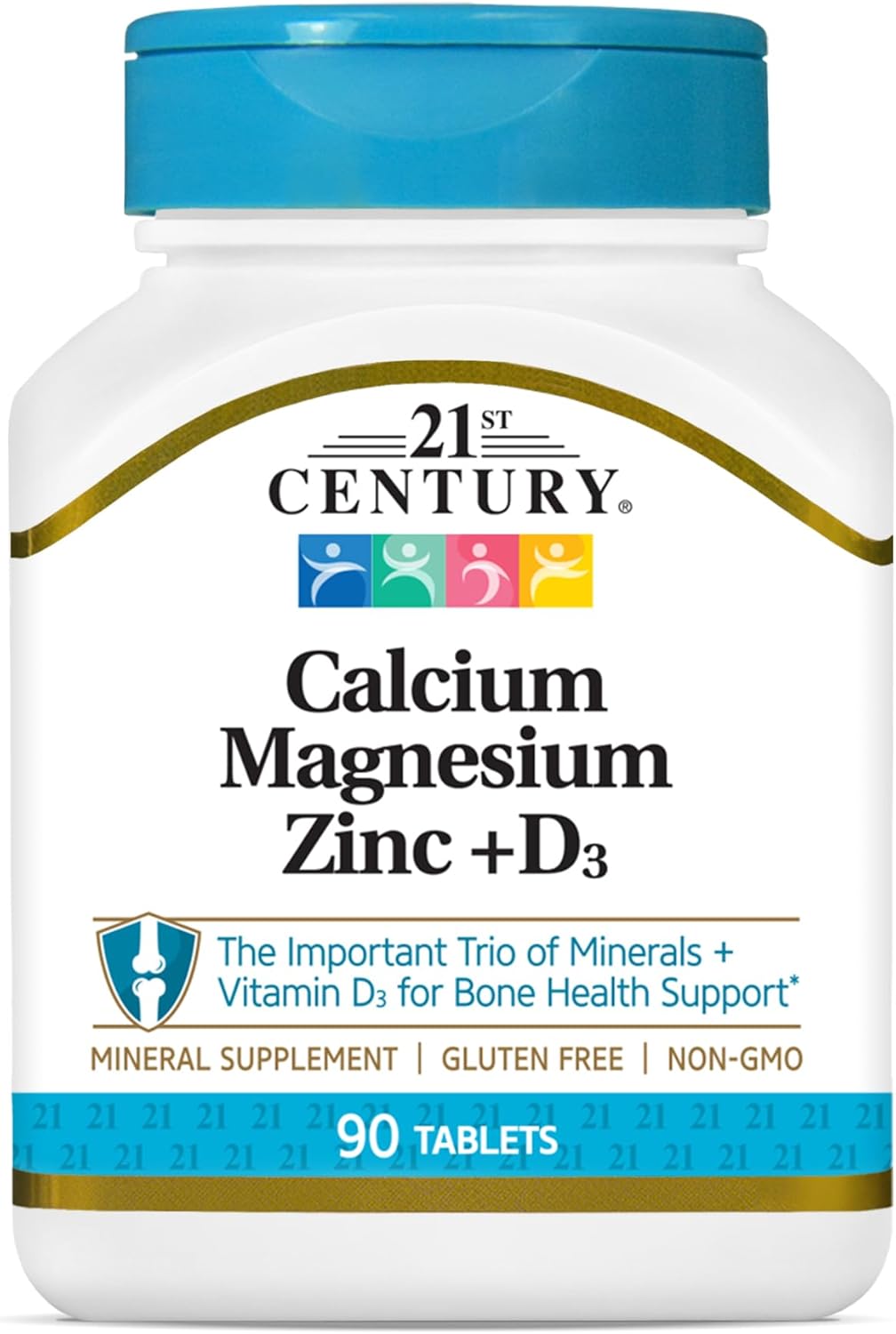 21st Century Calcium Magnesium Zinc + D3 - 90 Tablets