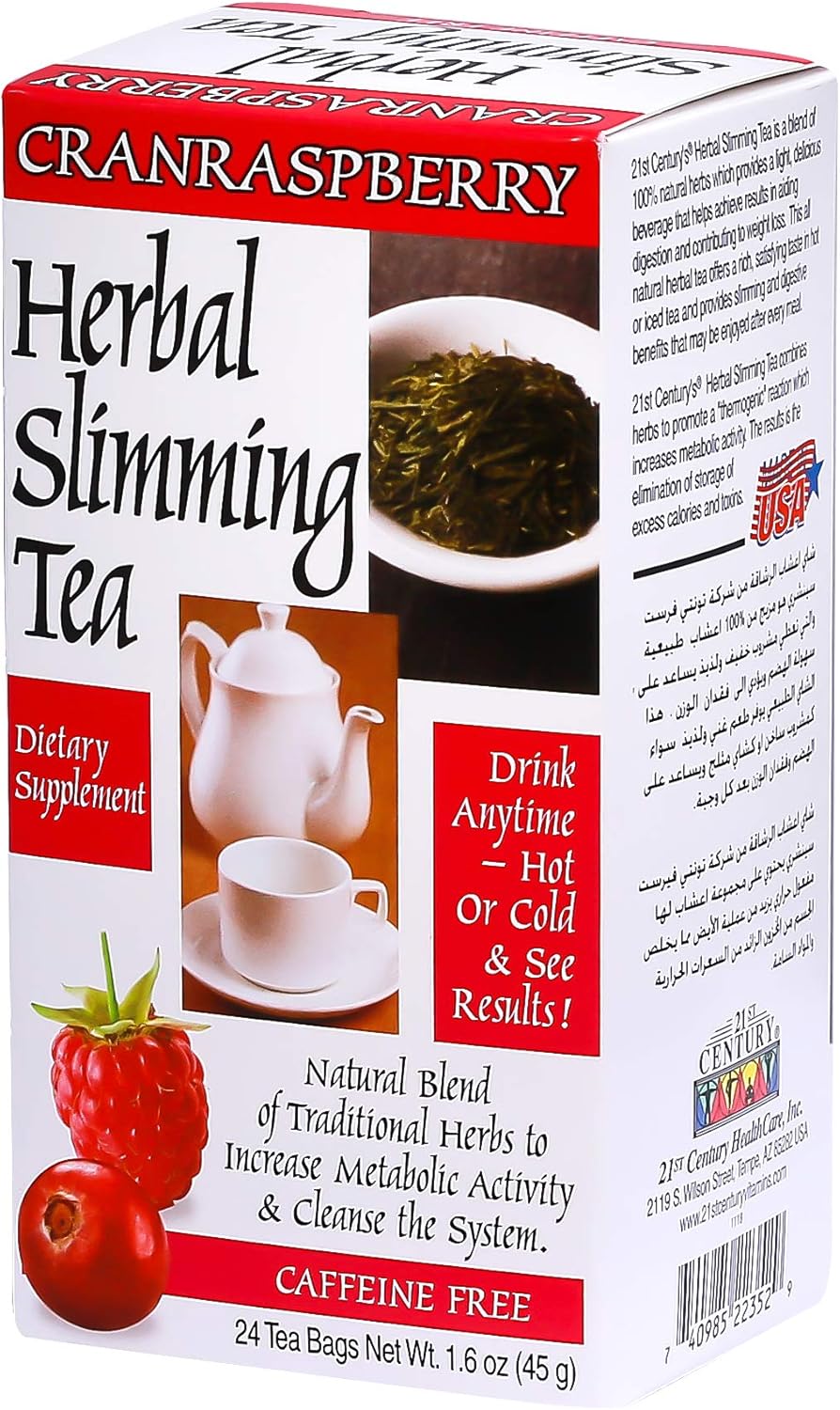 21st Century Herbal Slimming Tea Cranraspberry - 48g - 24 Bags