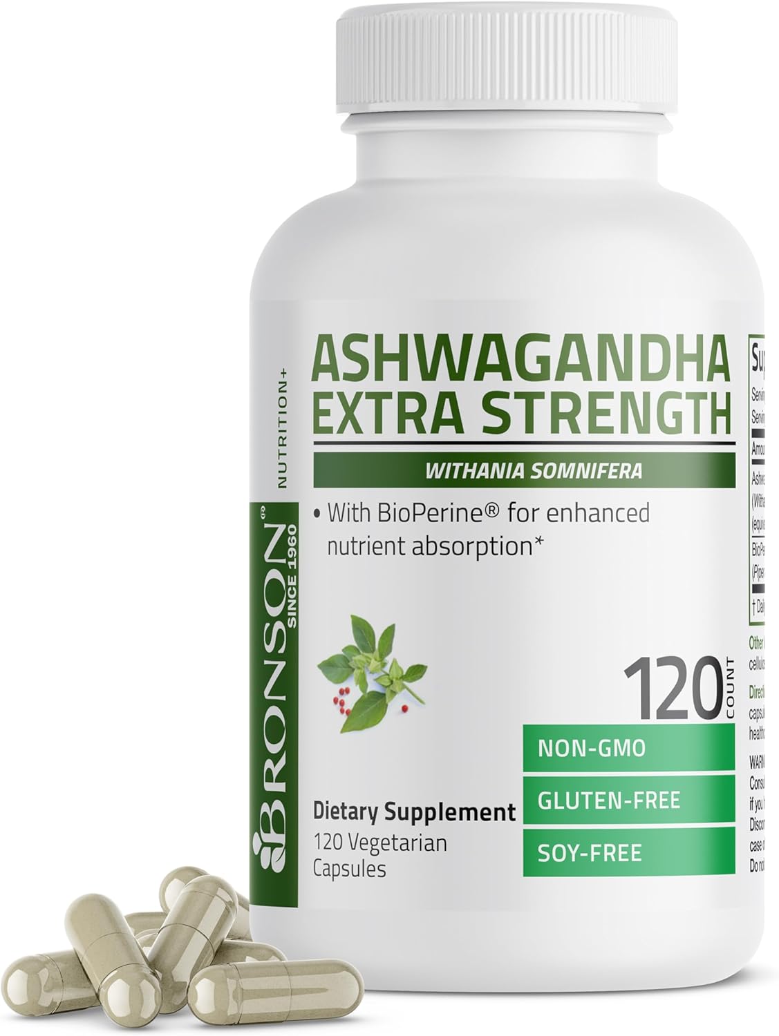 Bronson Basics Ashwagandha Extra Strength - 3,000mg - 120 Count