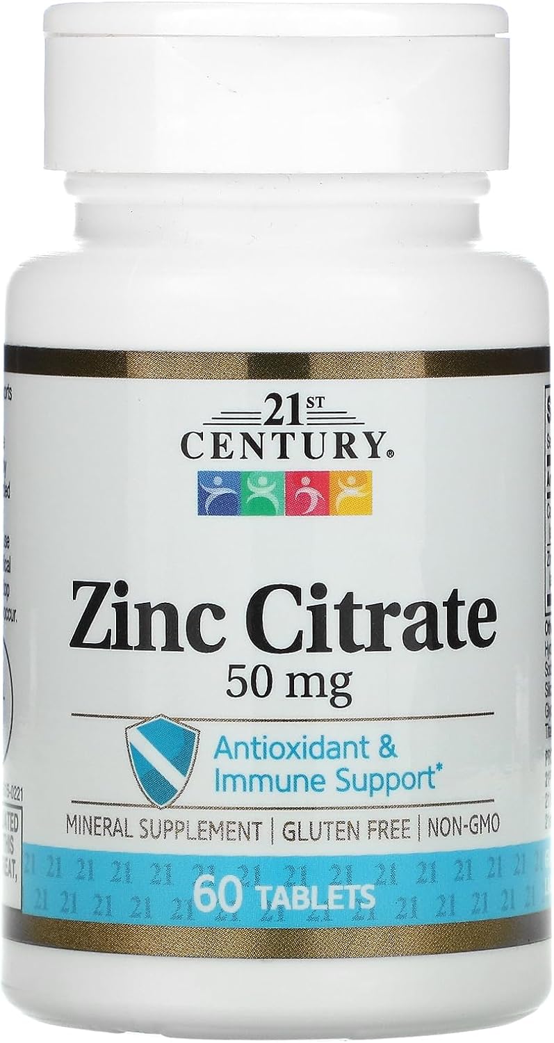 21st Century Zinc Citrate - 50mg - 60 Tablets