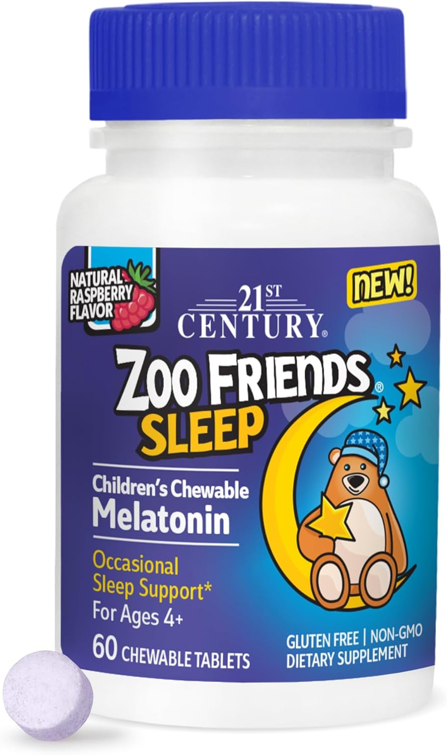 21st Century Zoo Friends Sleep Children's Chewable Melatonin - 60 Chewable Tablets