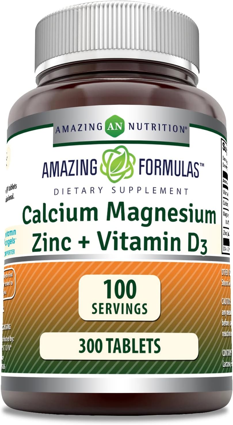 Amazing Nutrition Amazing Formulas Calcium Magnesium Zinc D3 - 300 Tablets