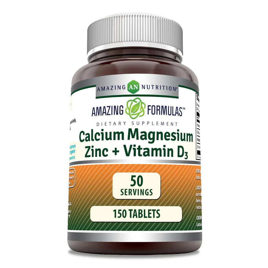 Amazing Nutrition Calcium Magnesium Zinc + Vitamin D3 - 150 Tablets