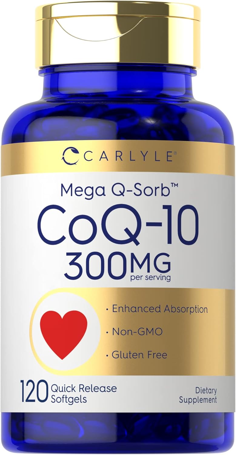 CARLYLE Mega Q-Sorb CoQ-10 - 300mg - 120 Quick Release Softgels