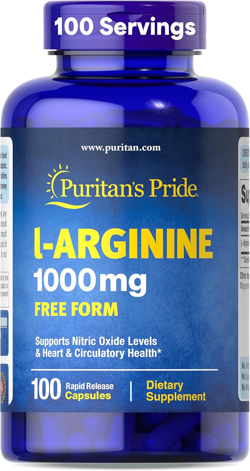 Puritan's Pride L-Arginine - 1,000mg - 100 Capsules