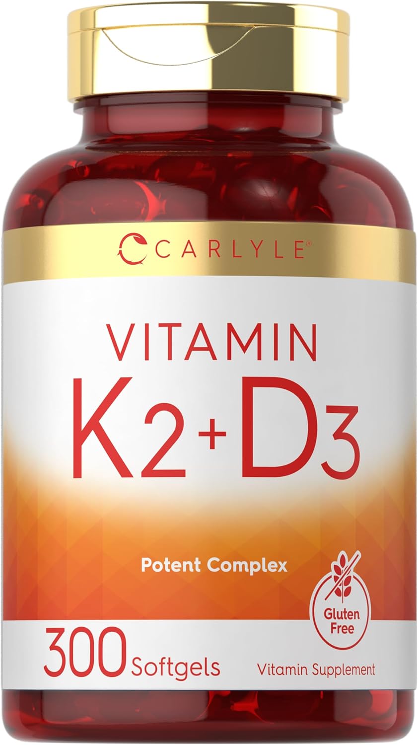 Carlyle Vitamin K2 + D3 - 300 Softgels
