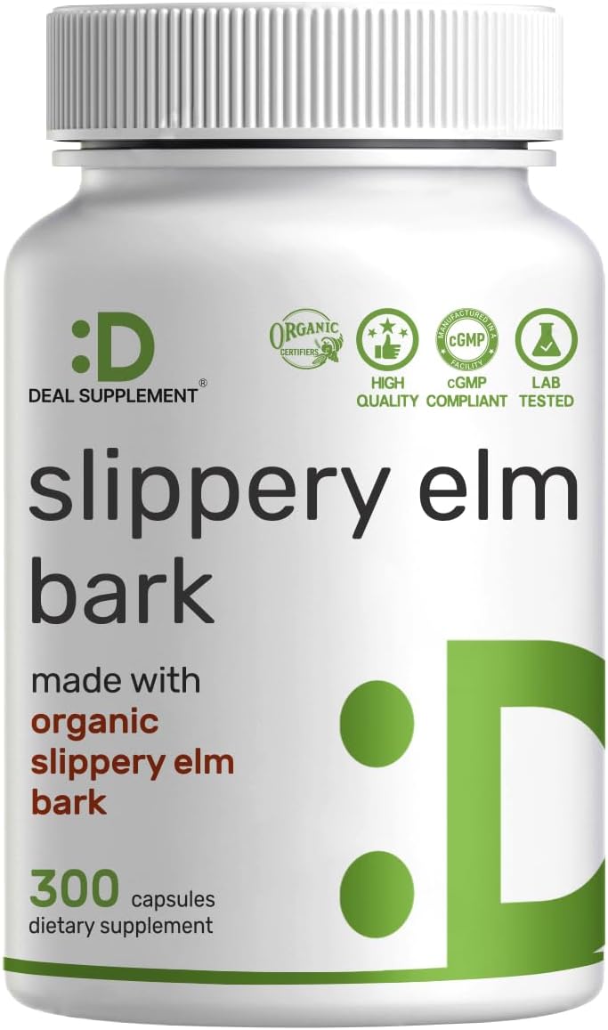 Deal Supplement Slippery Elm Bark - 6000mg - 300 Capsules