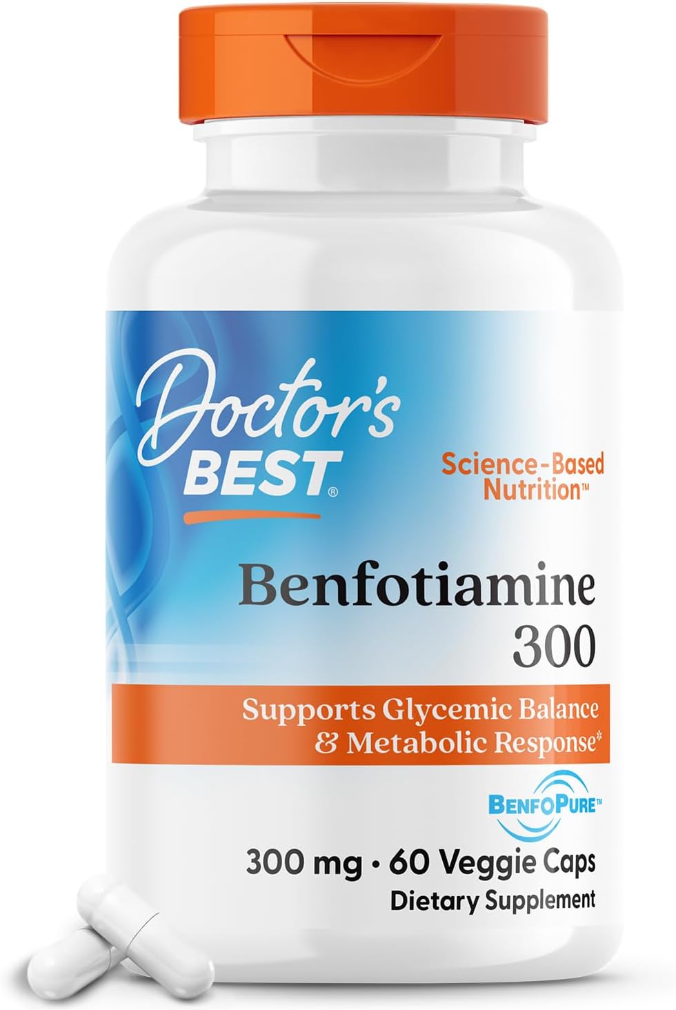 Doctor's Best Benfotiamine 300 with BenfoPure - 300mg - 60 Veggie Caps
