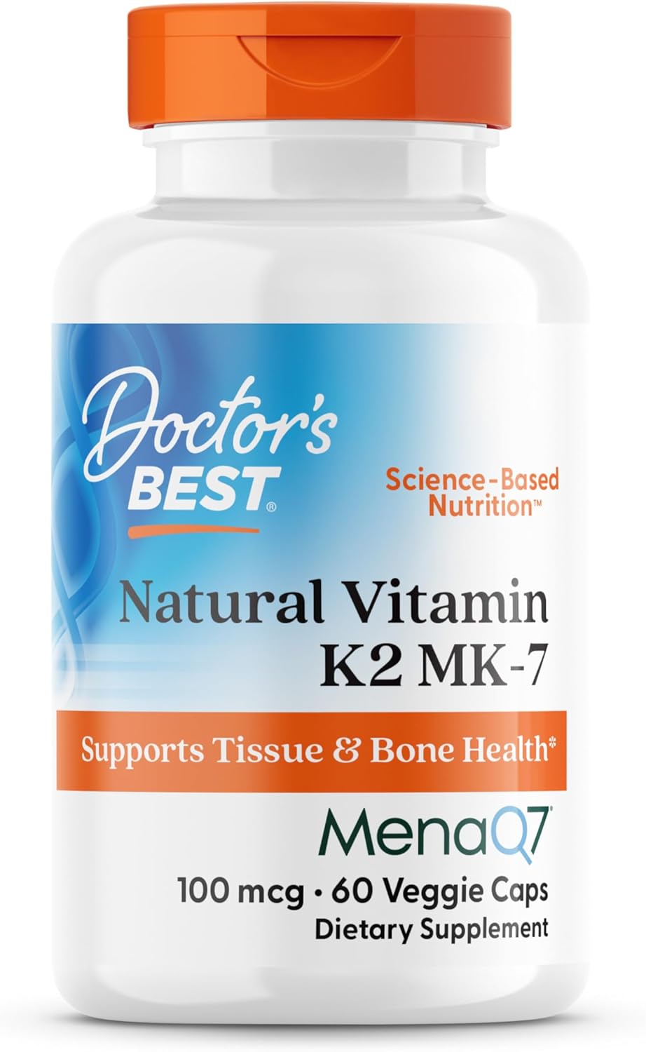 Doctor's Best Natural Vitamin K2 MK-7 with MenaQ7 - 100mcg - 60 Veggie Caps