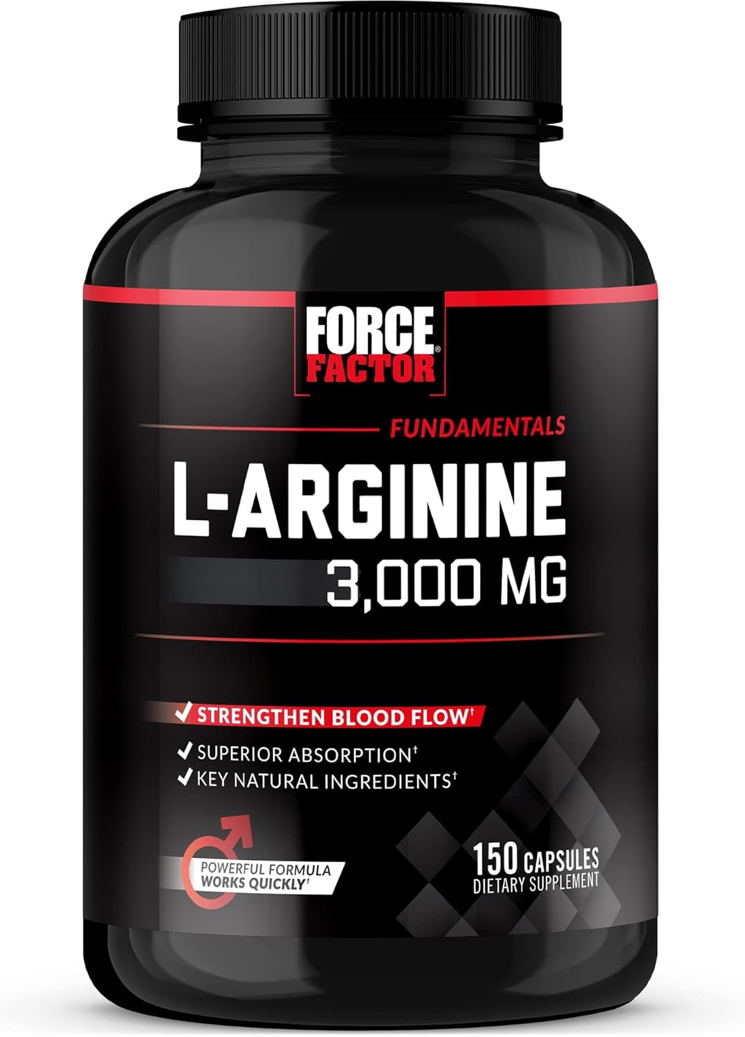 Force Factor L-Arginine - 3,000mg - 150 Capsules