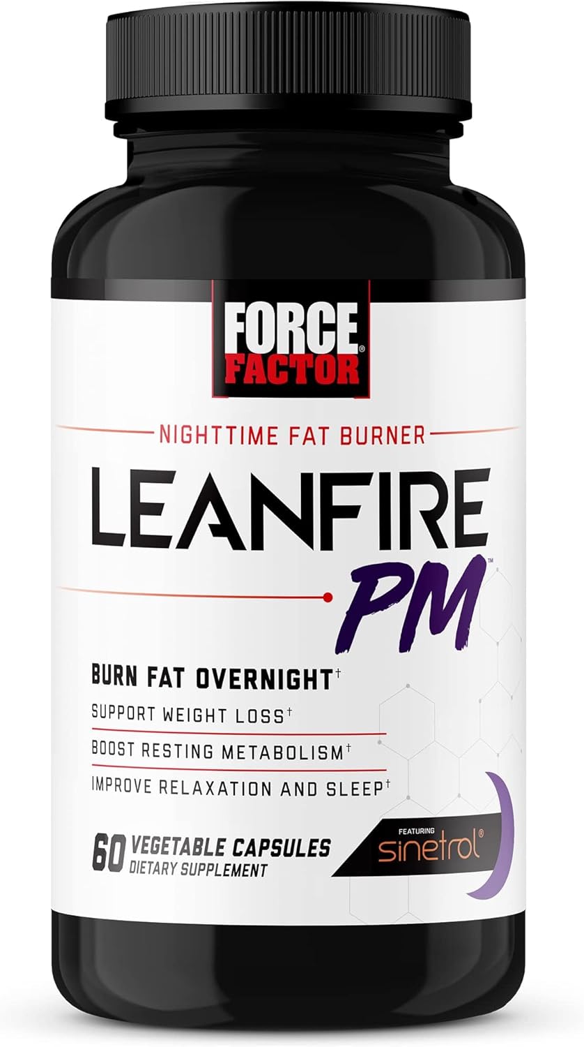 Force Factor Leanfire PM Nighttime Fat Burner - 60 Veg Caps