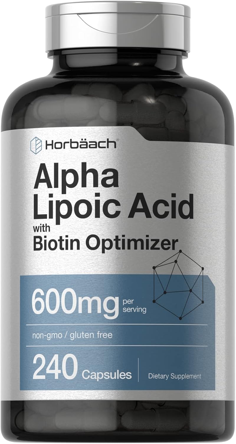 Horbäach Alpha Lipoic Acid with Biotin Optimizer - 600mg - 240 Capsules