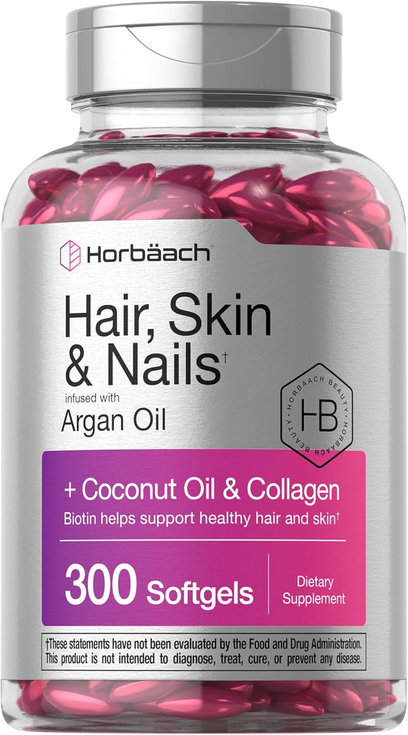 Horbaach Hair, Skin & Nails with Argan Oil - 300 Softgels