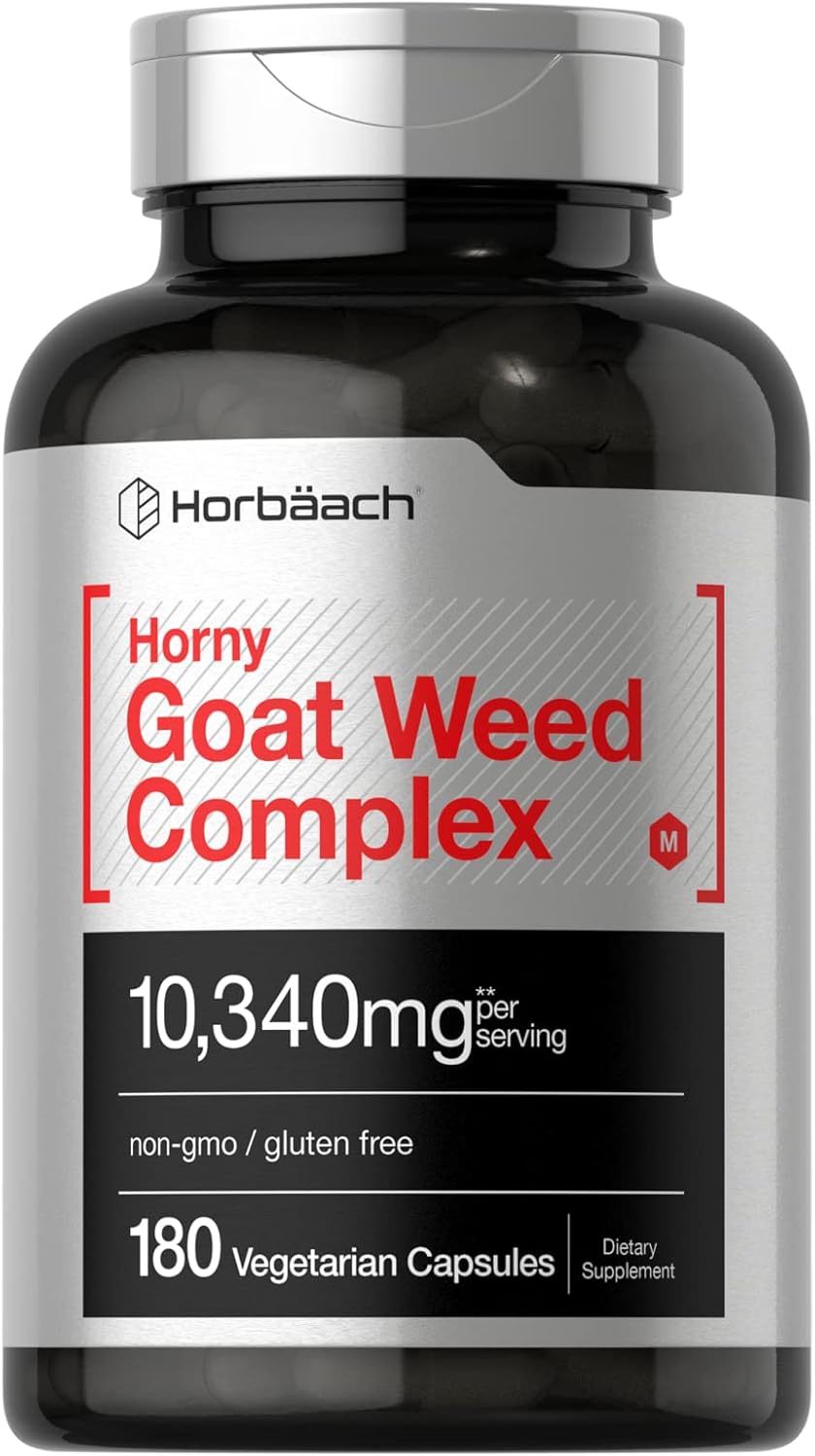 Horbäach Horny Goat Weed Complex - 10,340mg - 180 Vegetarian Capsules