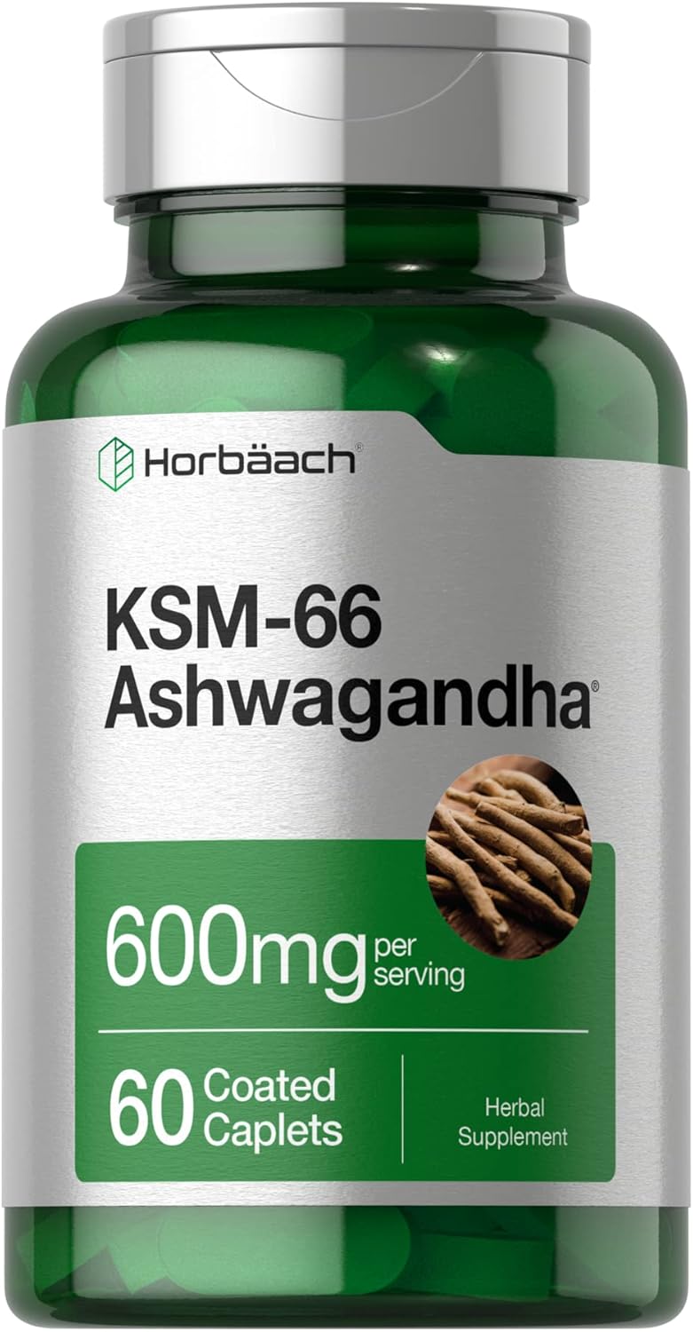 Horbäach KSM-66 Ashwagandha - 600mg - 60 Coated Capsules