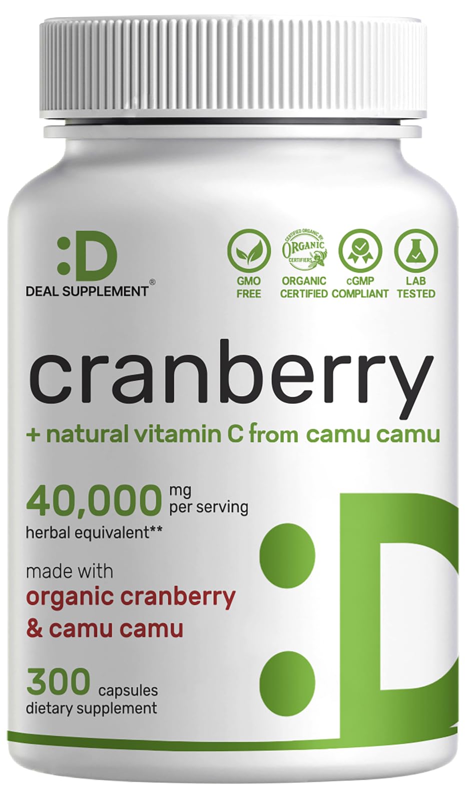 Deal Supplement Cranberry - 300 Capsules