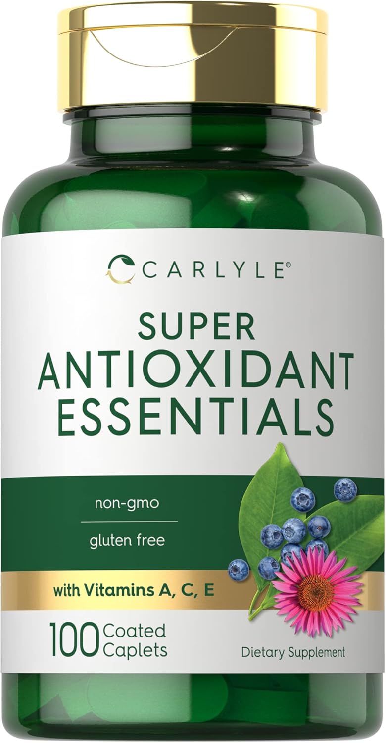 Carlyle Super Antioxidant Essentials with Vitamins A, C, E - 100 Coated Caplets