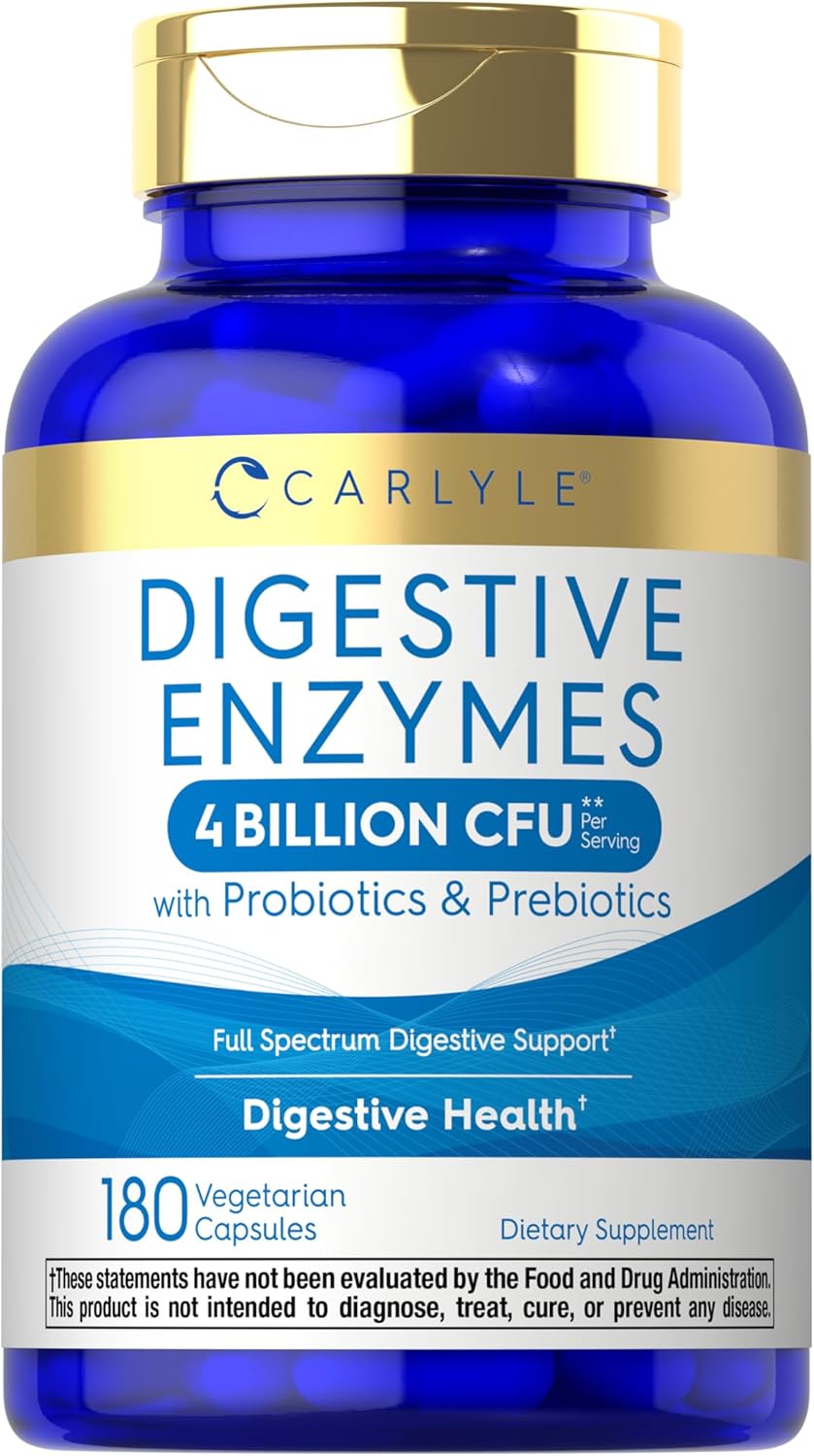 Carlyle Digestive Enzymes - 4 Billion CFU - 180 Capsules