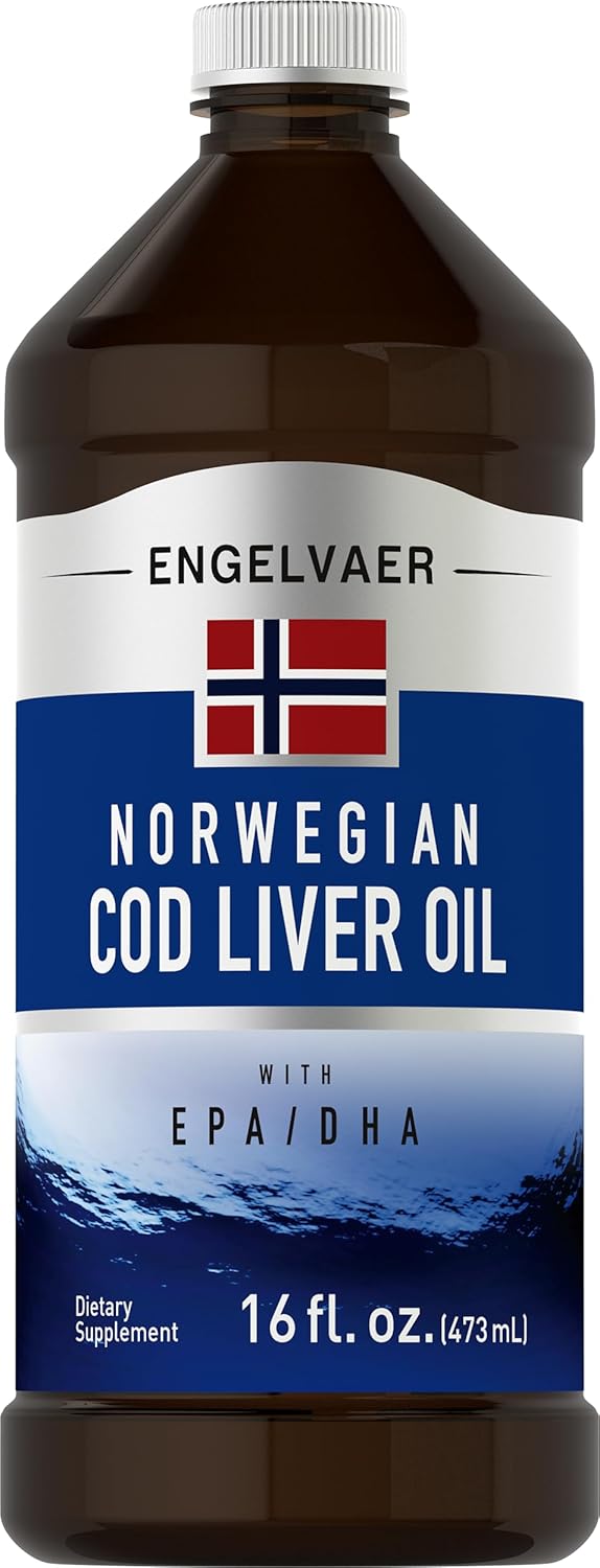 Carlyle Engelvaer Norwegian Cod Liver Oil EPA DHA - 16 fl. oz. (473 mL)