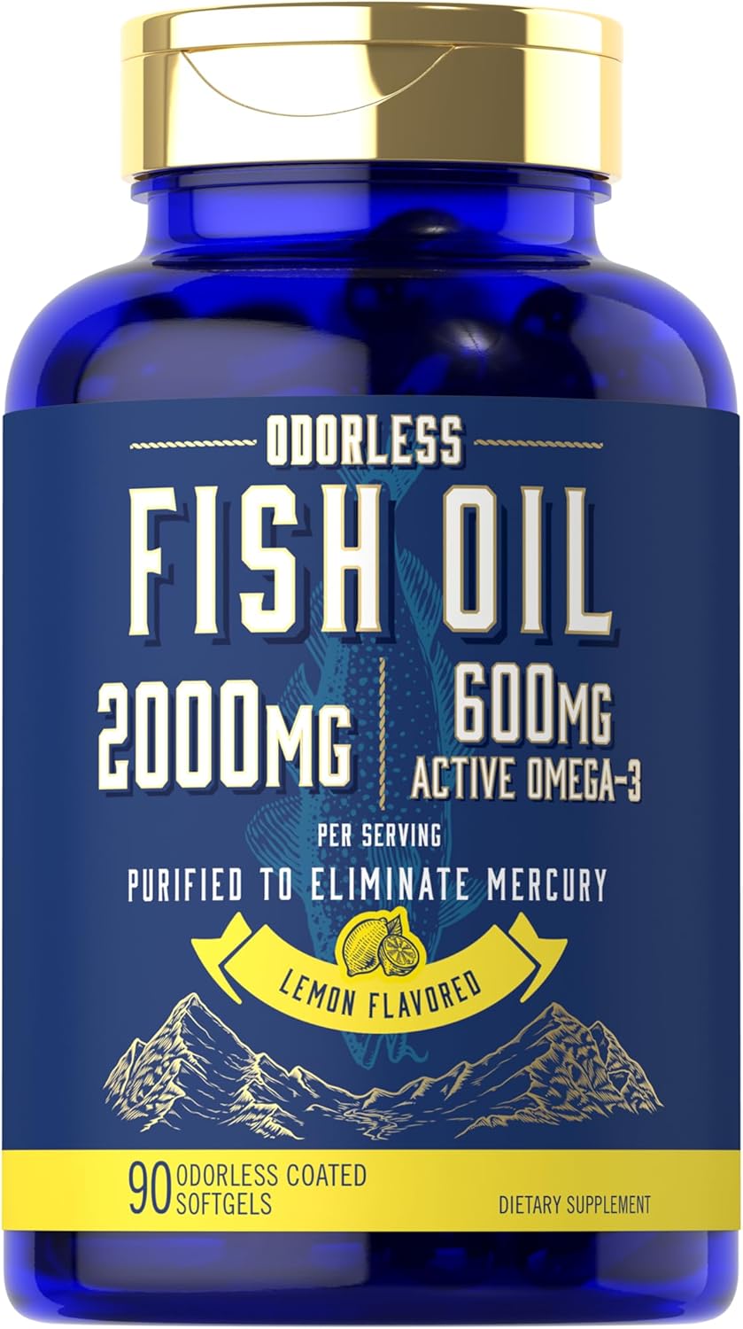 Carlyle Odorless Fish Oil - 2000mg - 90 Odorless Coated Softgels