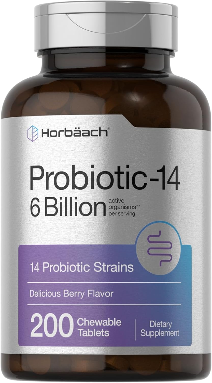 Horbäach Probiotic-14 - 17mg - 200 Chewable Tablets