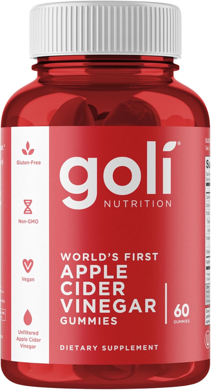 goli Nutrition Apple Cider Vinegar+ Gummies - 60 Gummies - Zero Sugar