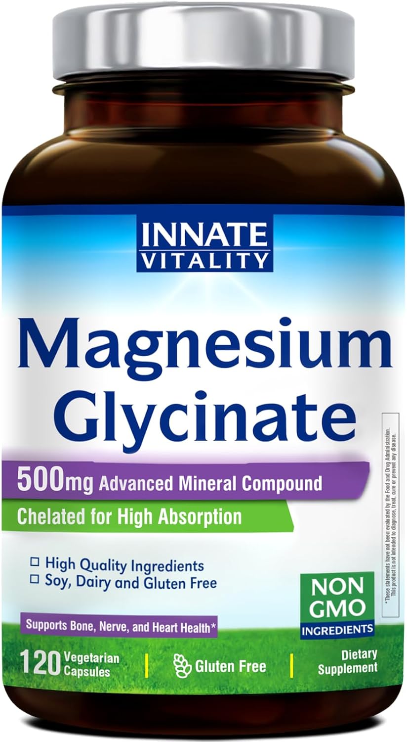 Innate Vitality Magnesium Glycinate - 500mg - 120 Capsules
