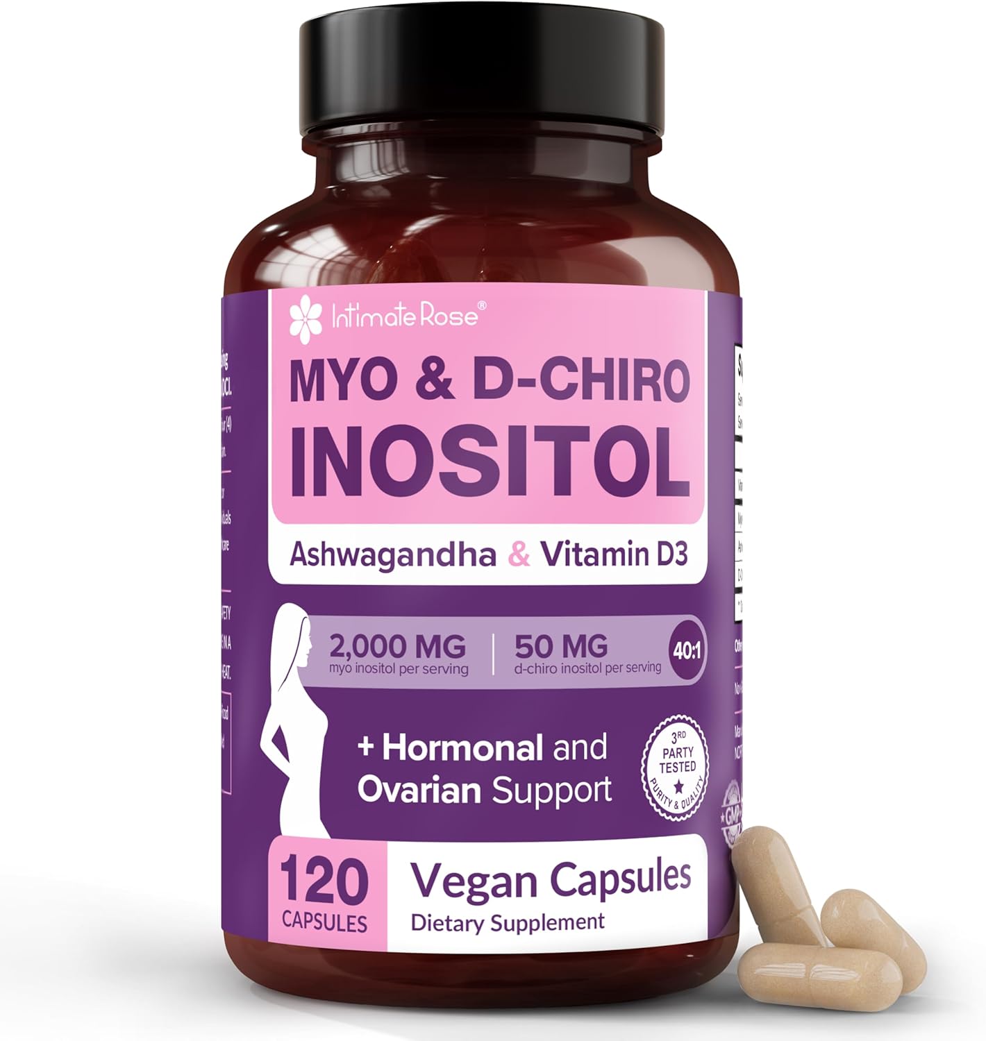 Intimate Rose Myo-Inositol & D-Chiro Inositol - 120 Veg Capsules
