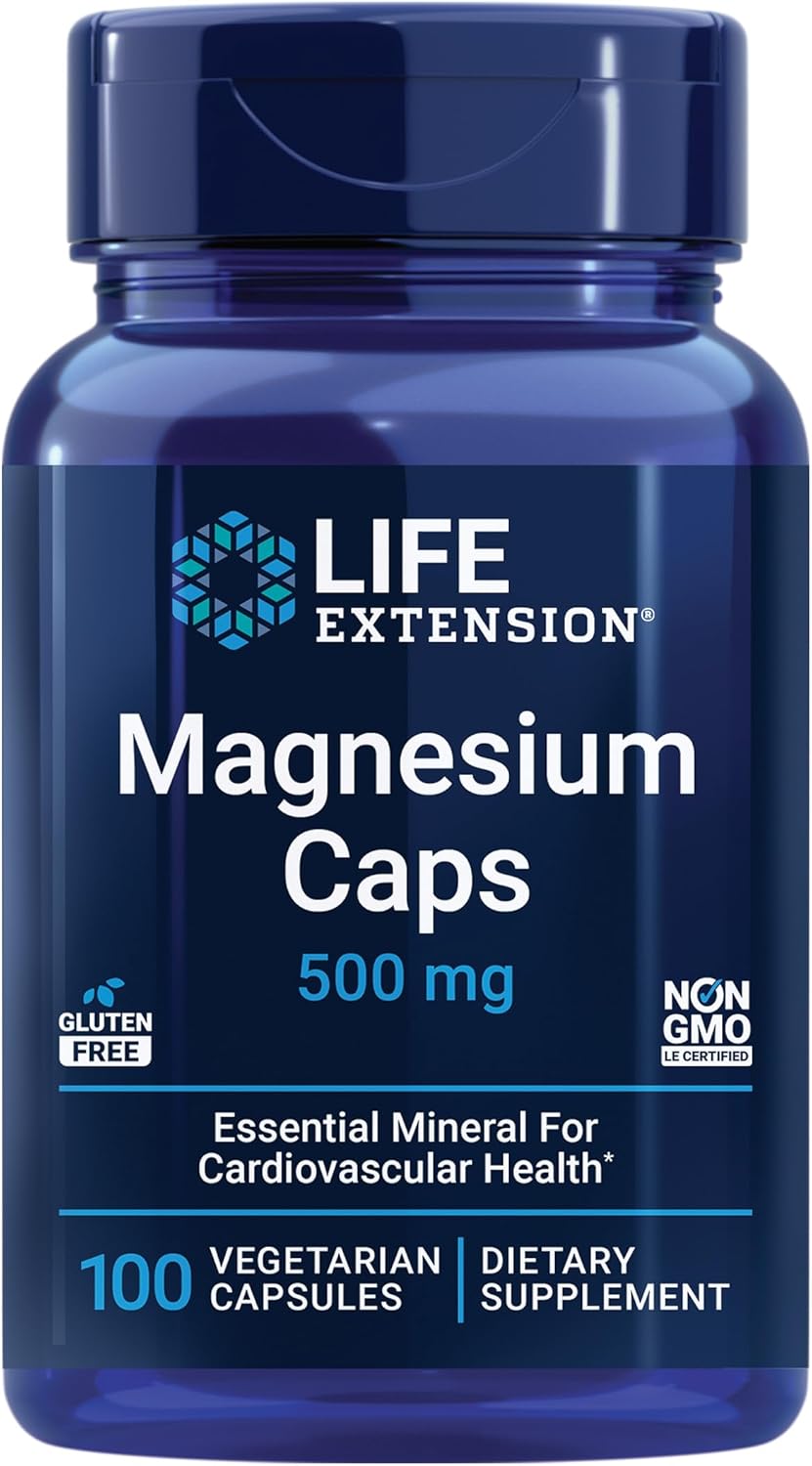 Life Extension Magnesium Caps - 500mg - 100 Vegetarian Capsules
