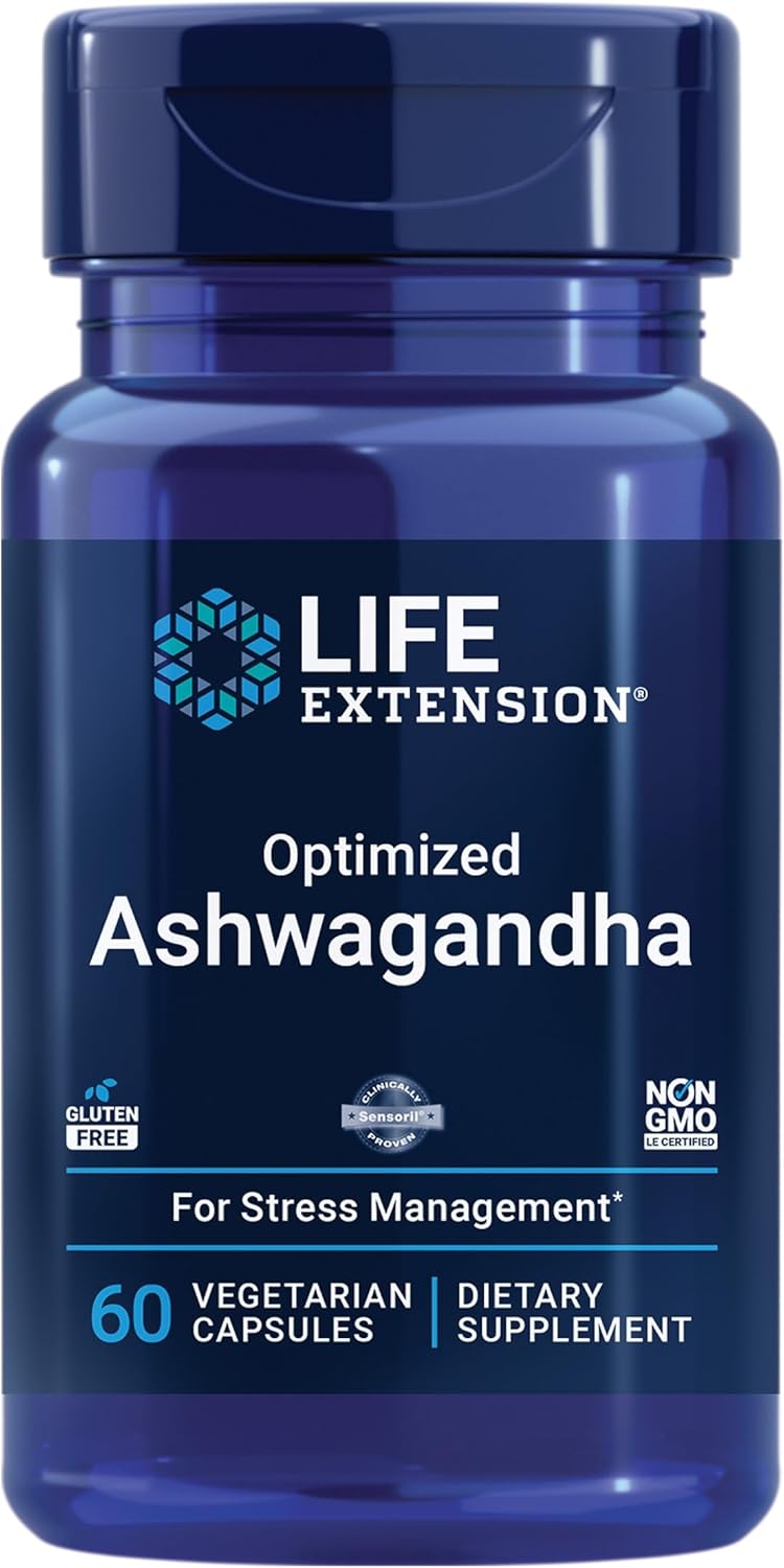 Life Extension Optimized Ashwagandha - 60 Vegetarian Capsules
