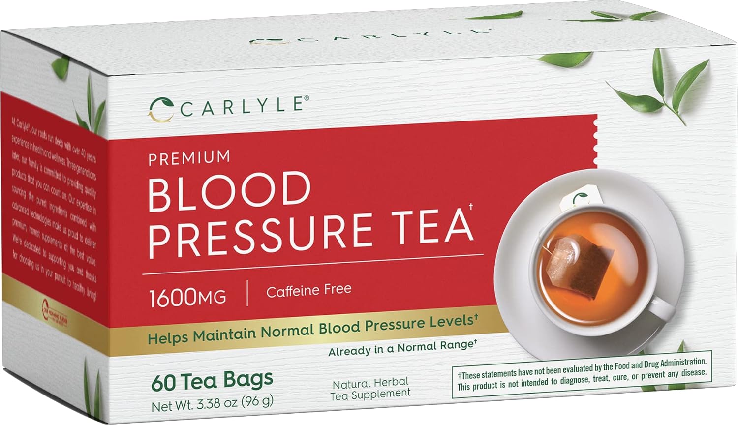 Carlyle Sugar Control Tea - 1,600mg - 60 Tea Bags