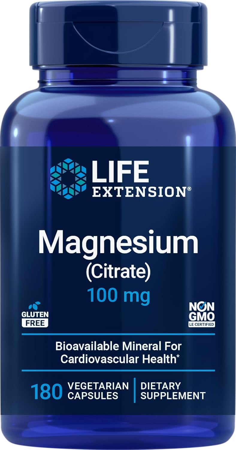 Life Extension Magnesium (Citrate) - 100mg - 100 Vegetarian Capsules