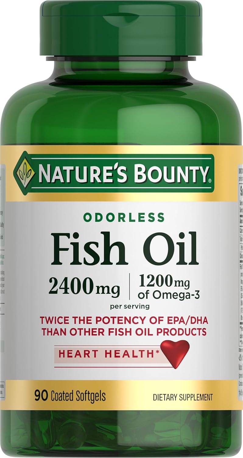 Nature's Bounty Fish Oil - 2400mg - 90 Coated Softgels
