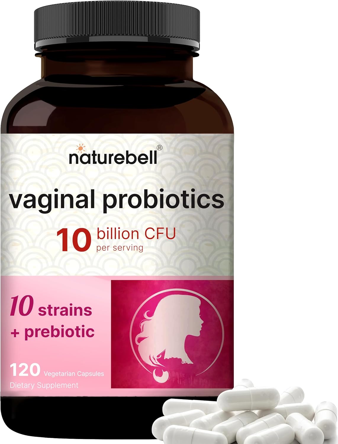 NatureBell Vaginal Probiotics 10 Billion CFU - 120 Veg Capsules