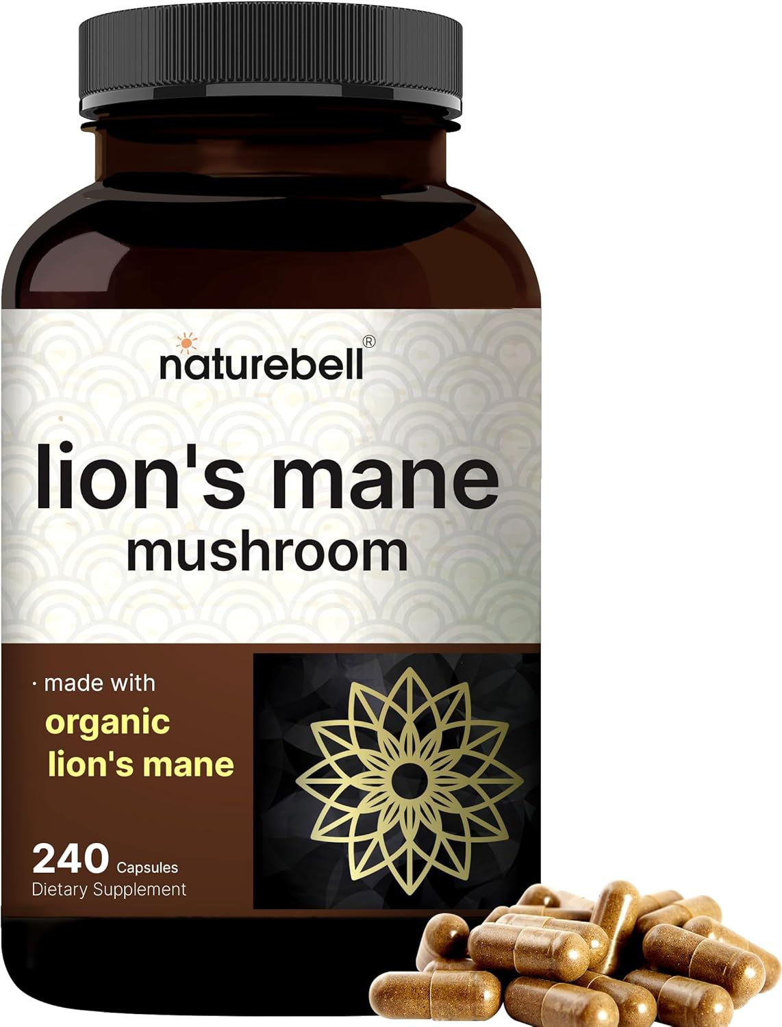 NatureBell Lion's Mane - 9,000mg - 240 Capsules