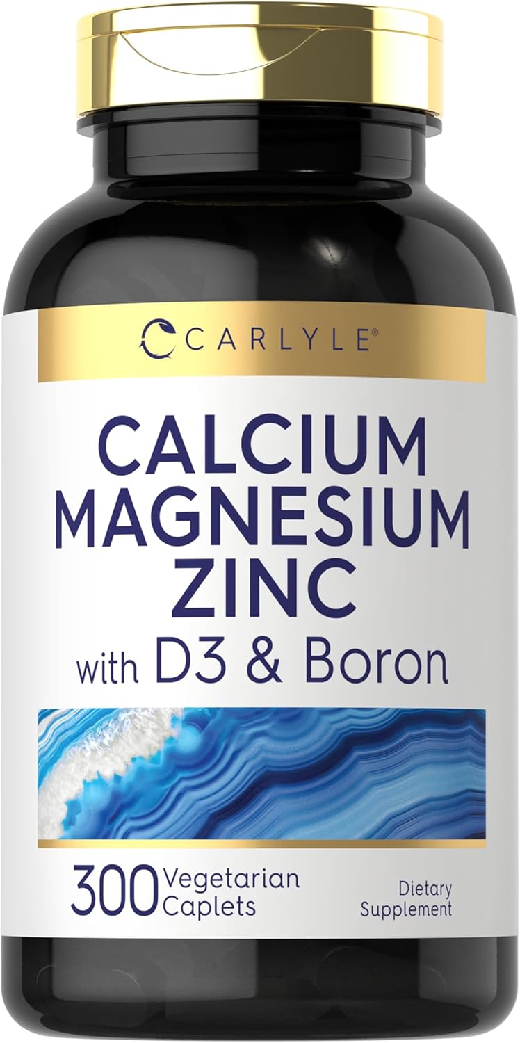 Carlyle Calcium Magnesium Zinc With D3 and Boron 300 Vegetarian Capsules