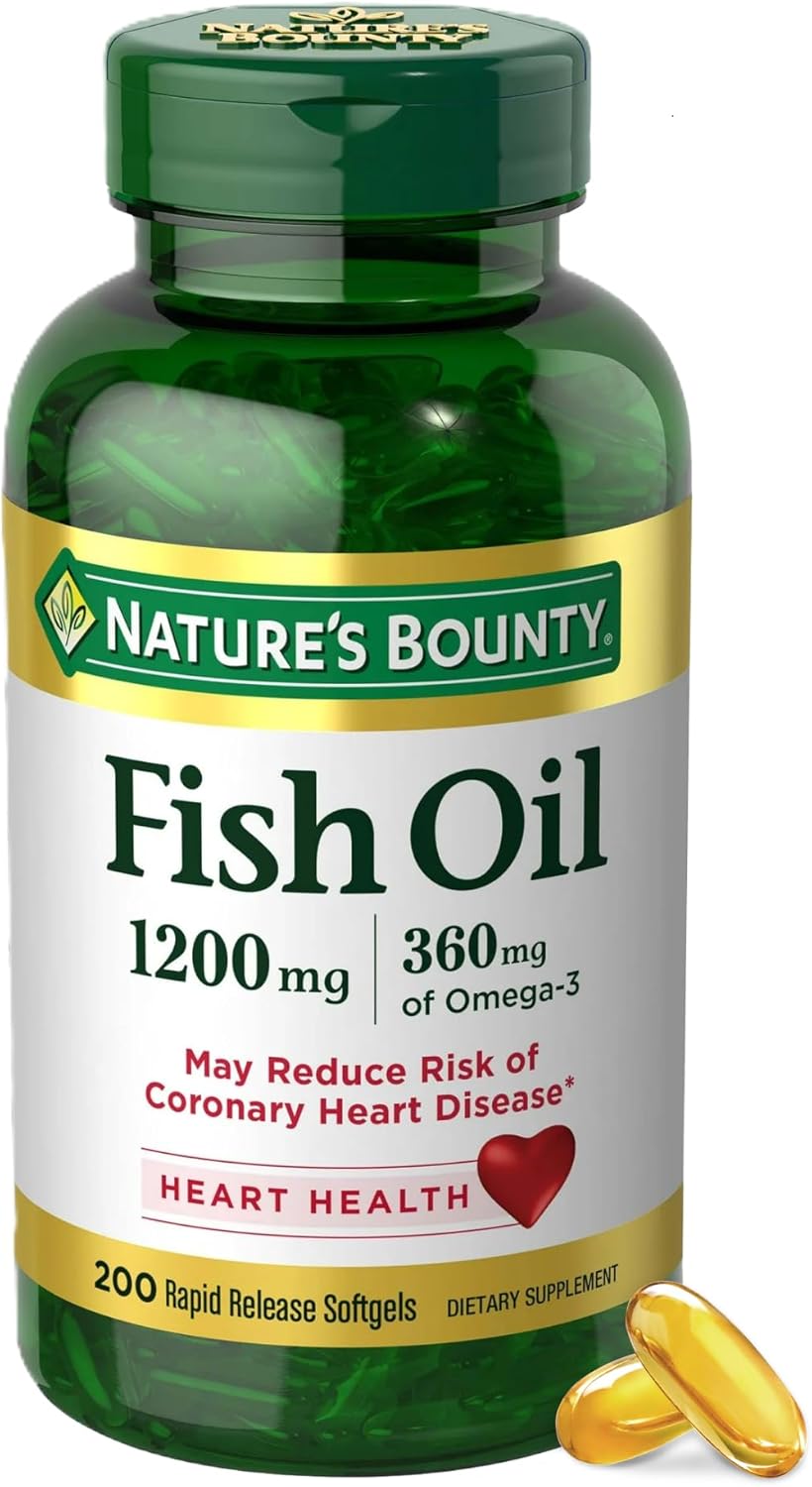 Nature's Bounty Fish Oil - 1200mg - 180 Rapid Release Softgels