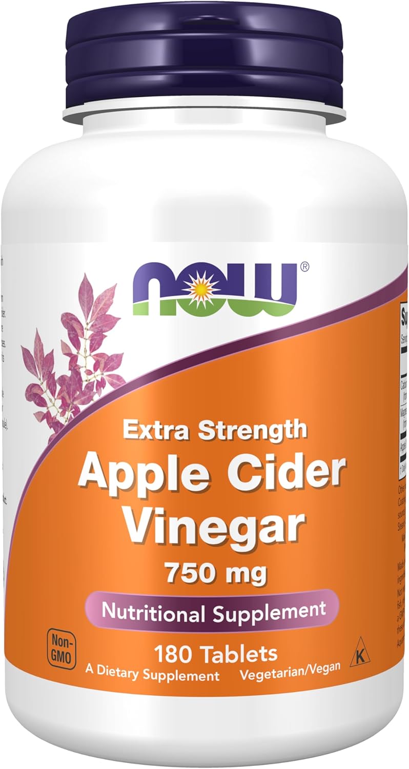 NOW Apple Cider Vinegar, Extra Strength - 750mg - 180 Tablets