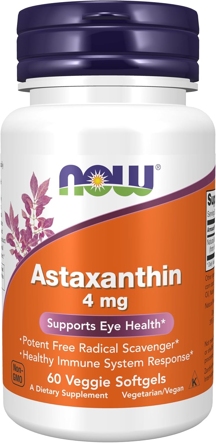 NOW Astaxanthin - 4mg - 60 Softgels