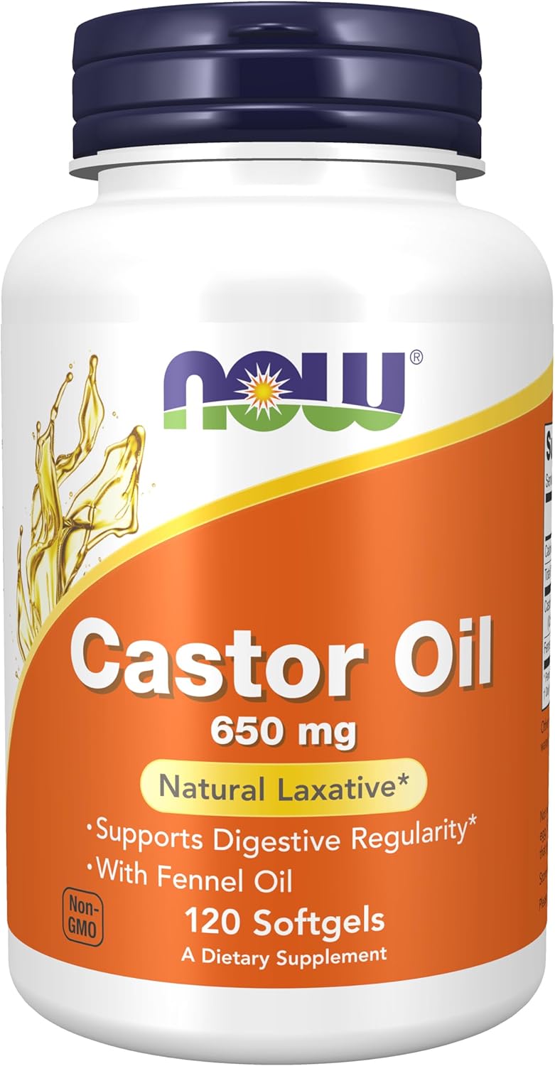 NOW Castor Oil - 650mg - 120 Softgels