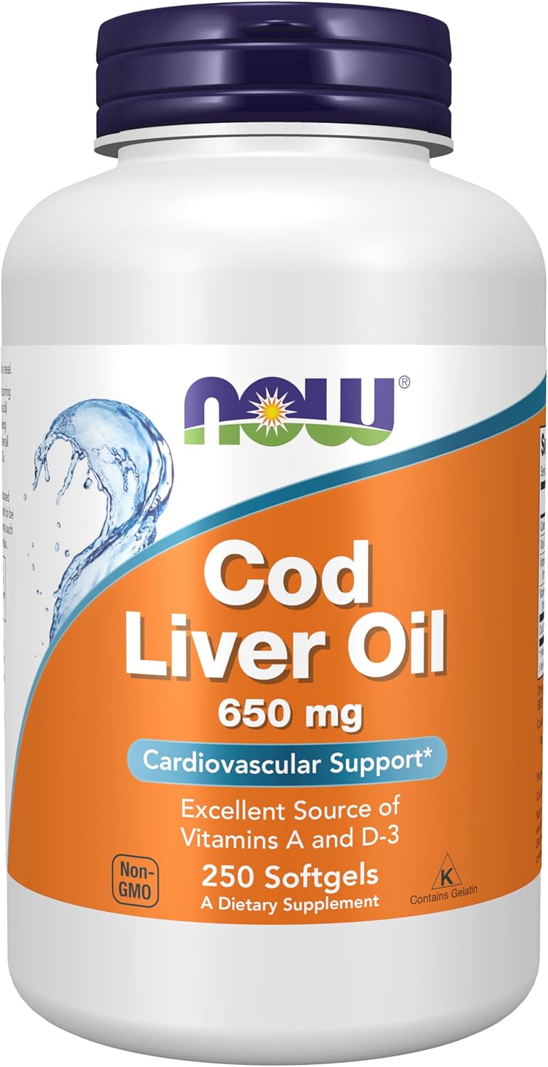 NOW Cod Liver Oil - 650mg - 250 Softgels