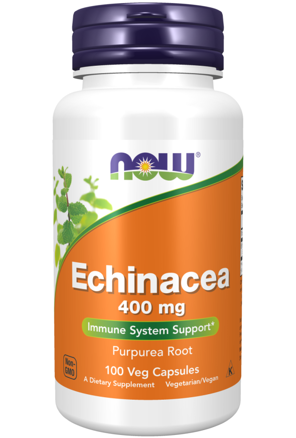 NOW Echinacea - 400mg - 100 Veg Capsules