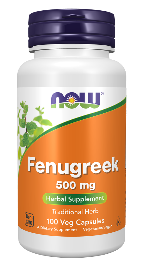 NOW Fenugreek - 500mg - 100 Veg Capsules