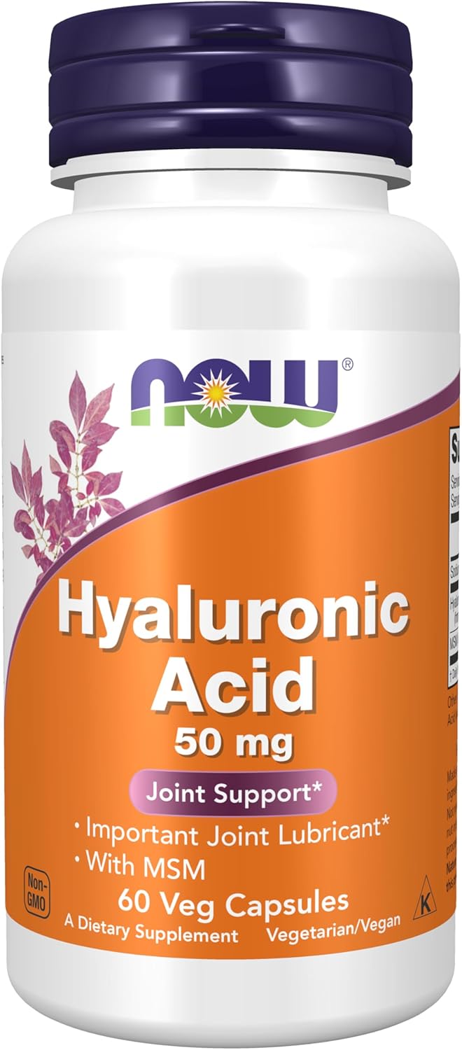 NOW Hyaluronic Acid - 50mg - 60 Veg Capsules