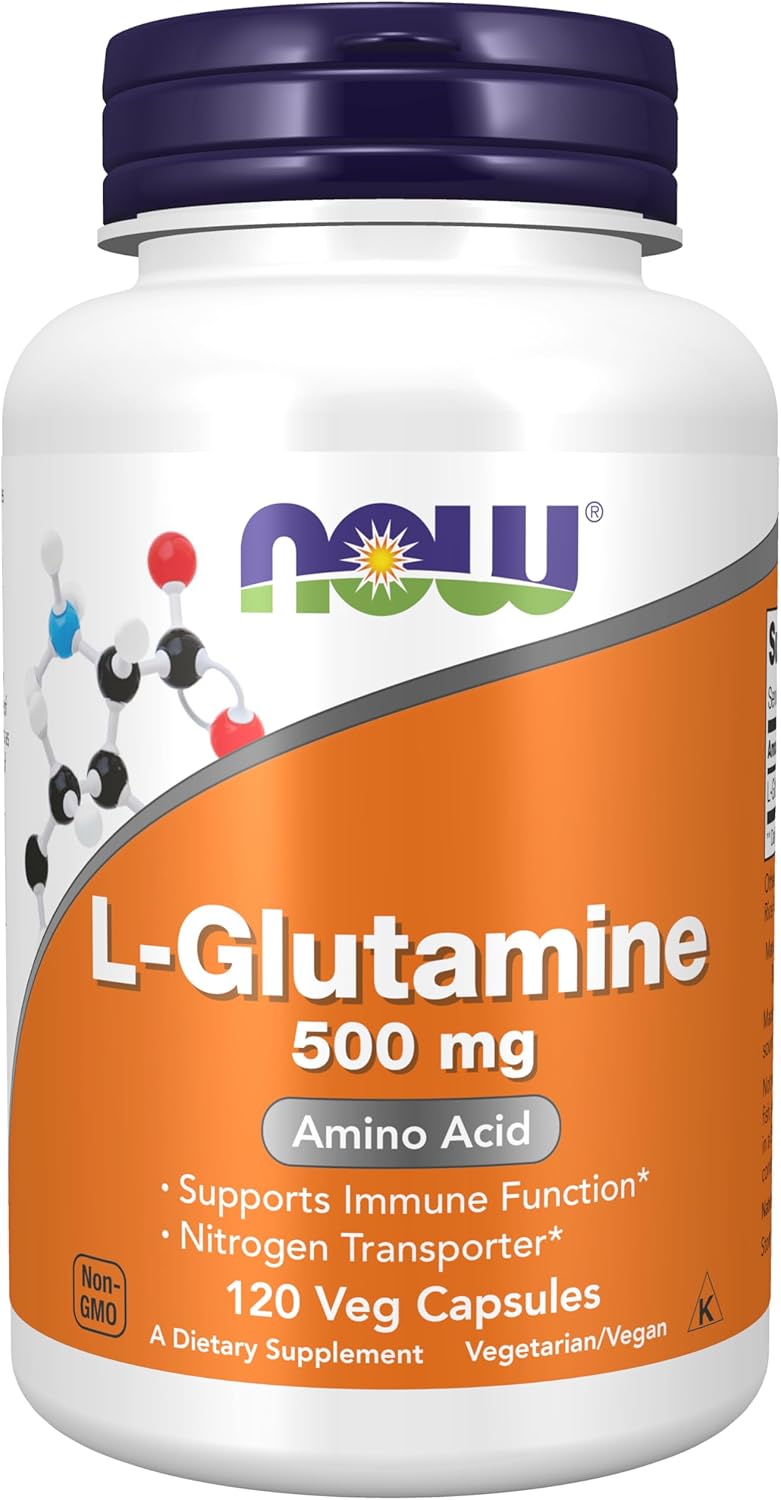 NOW L-Glutamine - 500mg - 120 Capsules