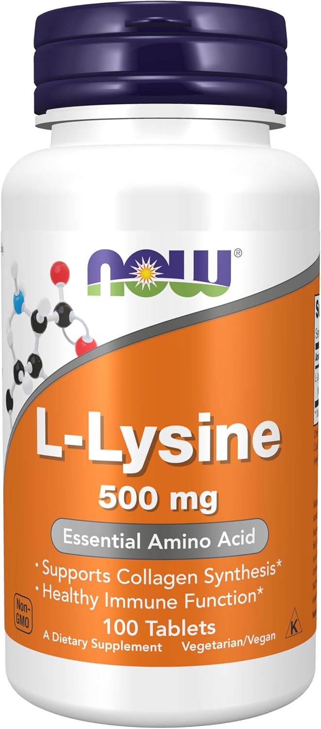 NOW L-Lysine - 500mg - 100 Tablets