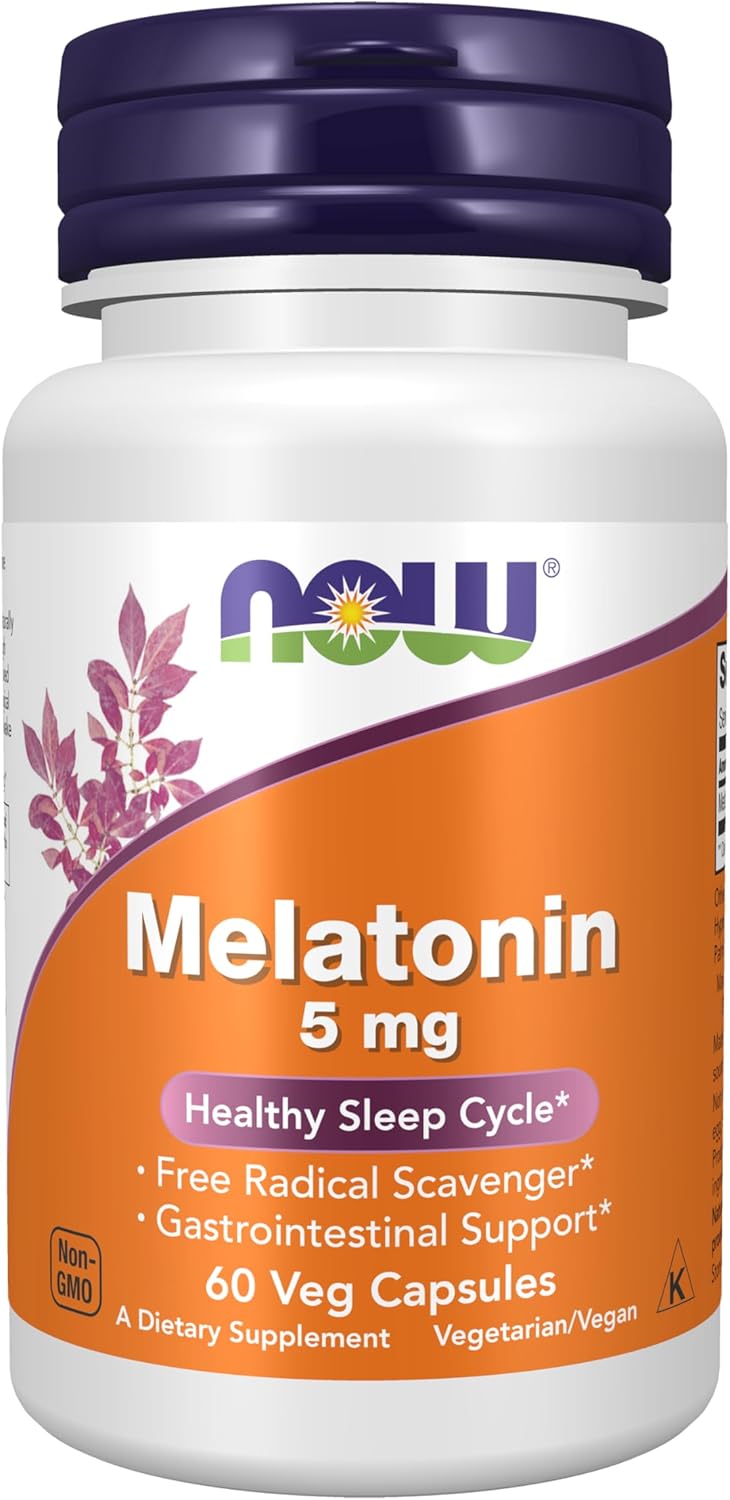 NOW Melatonin - 5mg - 60 Capsules