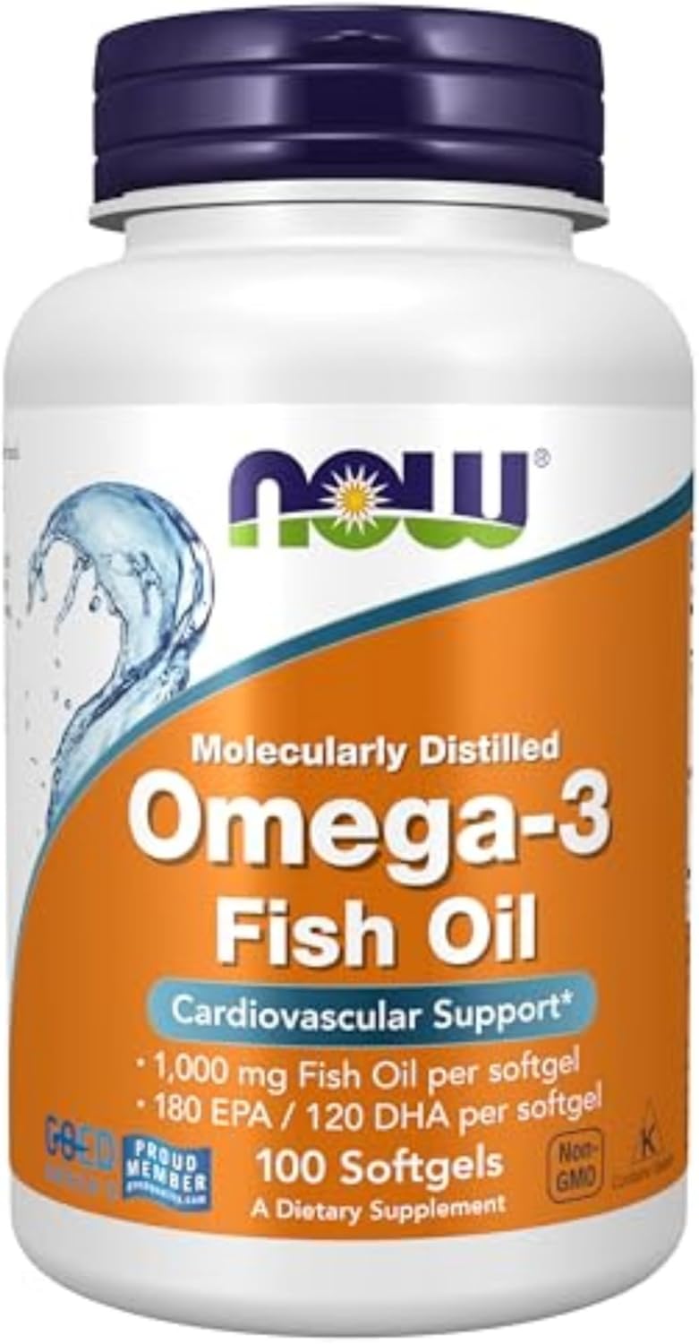 NOW Omega-3 Fish Oil - 1,000mg - 100 Softgels