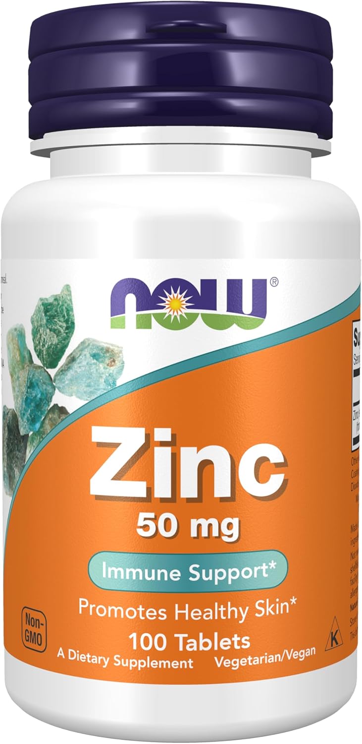 NOW Zinc - 50mg - 100 Tablets